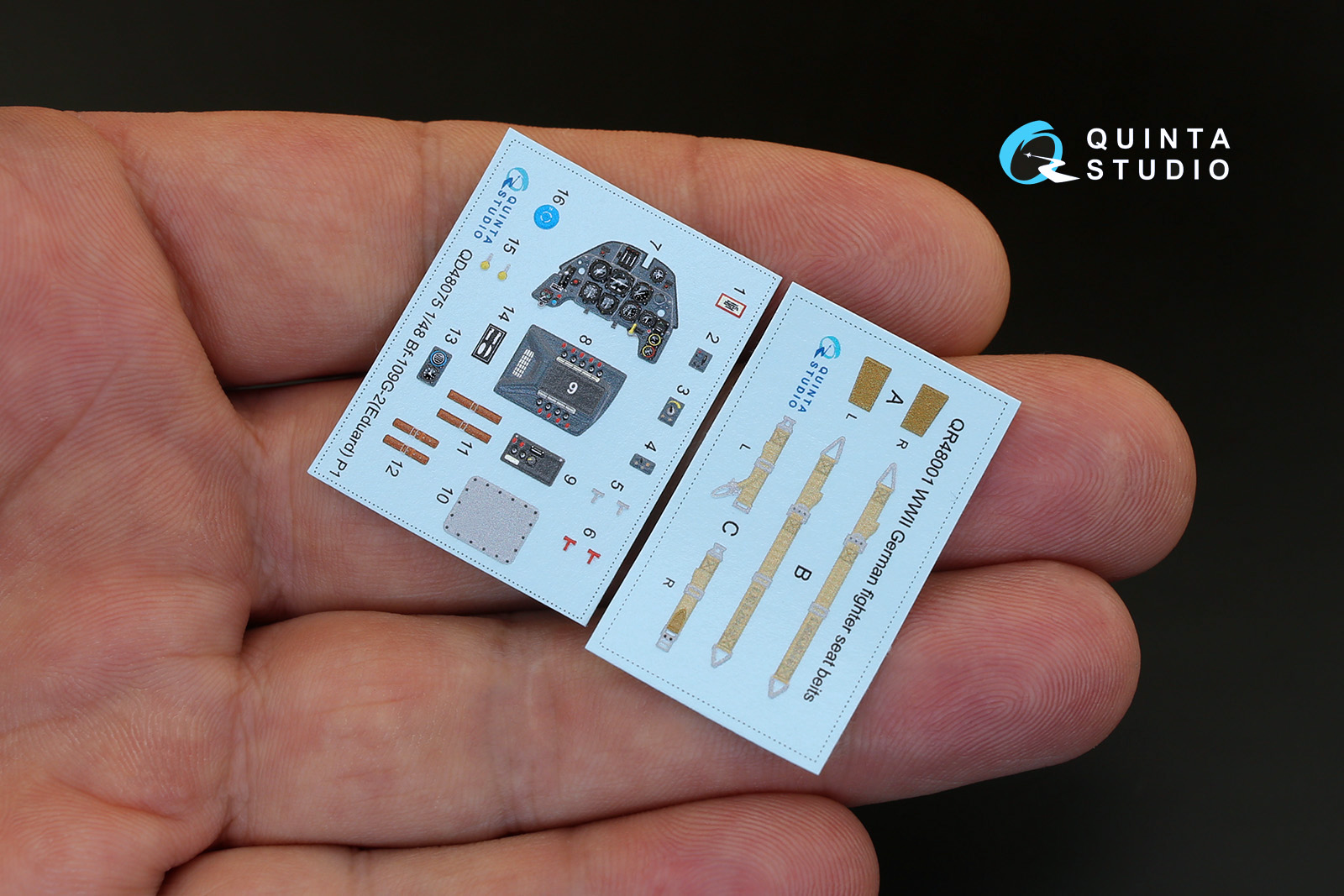 QD48075 3D Декаль интерьера кабины Bf-109G-2 (для модели Eduard) Quinta Studio