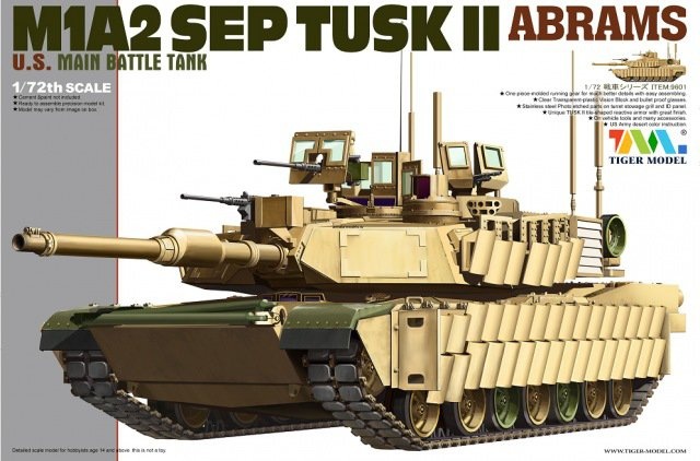 9601 1/72 U.S. Main Battle Tank M1A2 SEP TUSK II Abrams