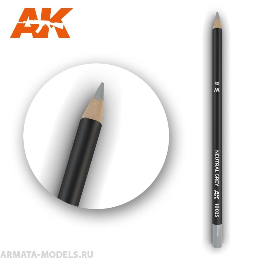 AK10025 Карандаш для везеринга Watercolor Pencil Neutral Grey (Box - 5 units)