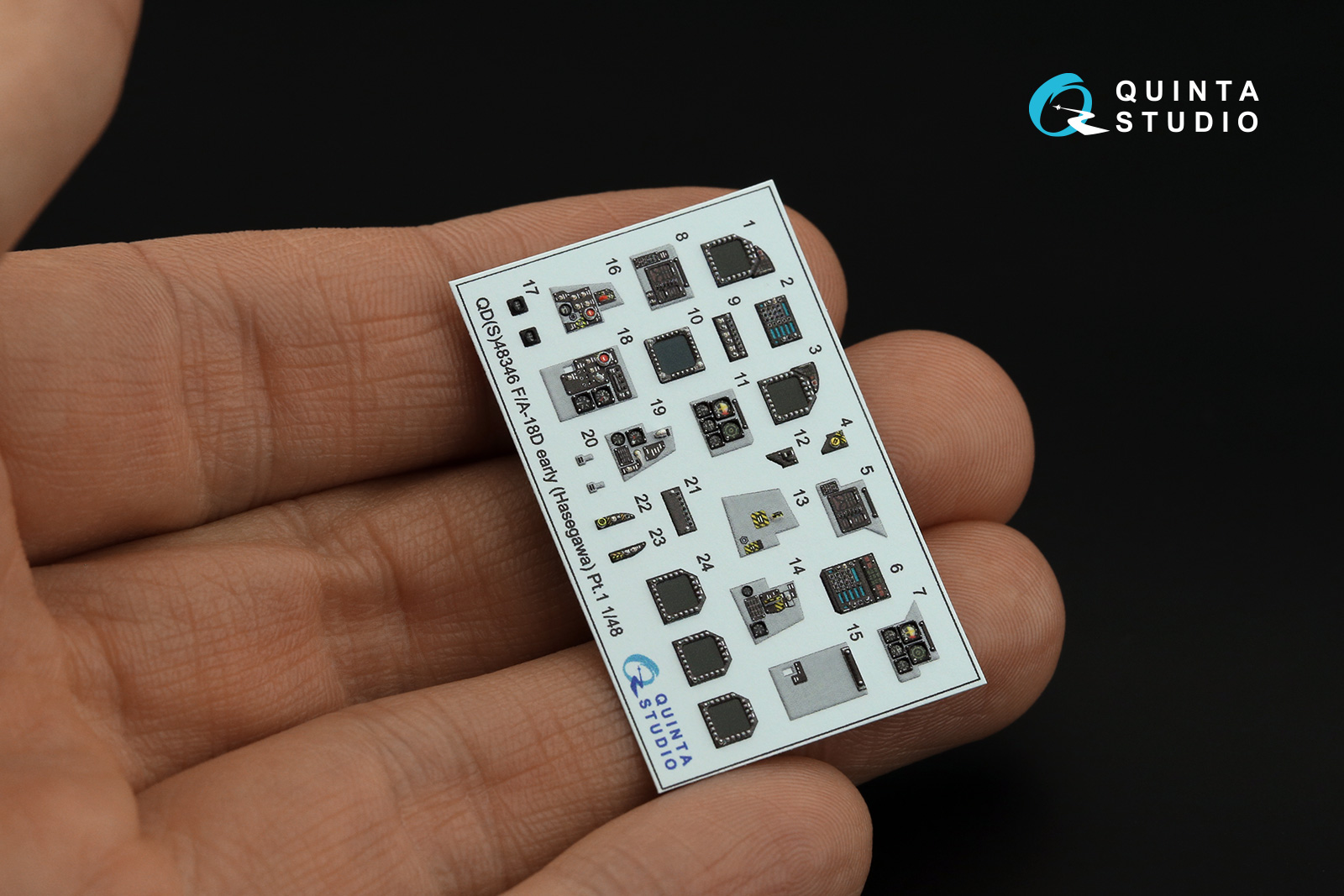 QDS-48346 3D Декаль интерьера кабины FA-18D ранний (Hasegawa) (Малая версия)