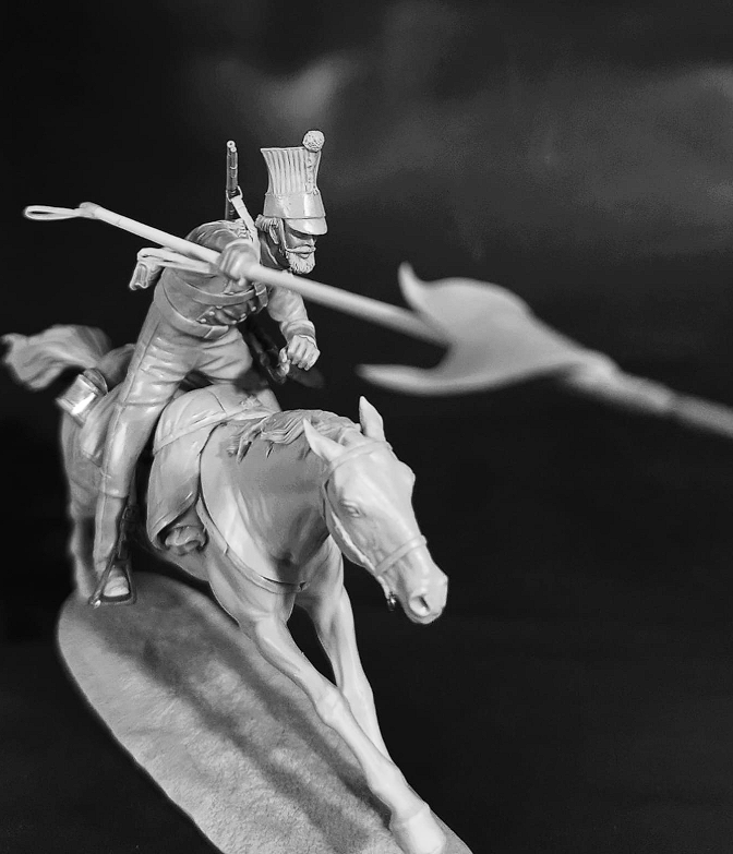 CHM-54385. Ратник конного полка Нижегородского ополчения, Россия 1812-14 гг. 54 мм. Материал - смола. Chronos Miniatures