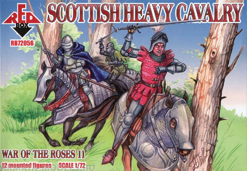 RB72056 Фигуры War of the Roses 11. Scottish Heavy Cavalry  Red Box
