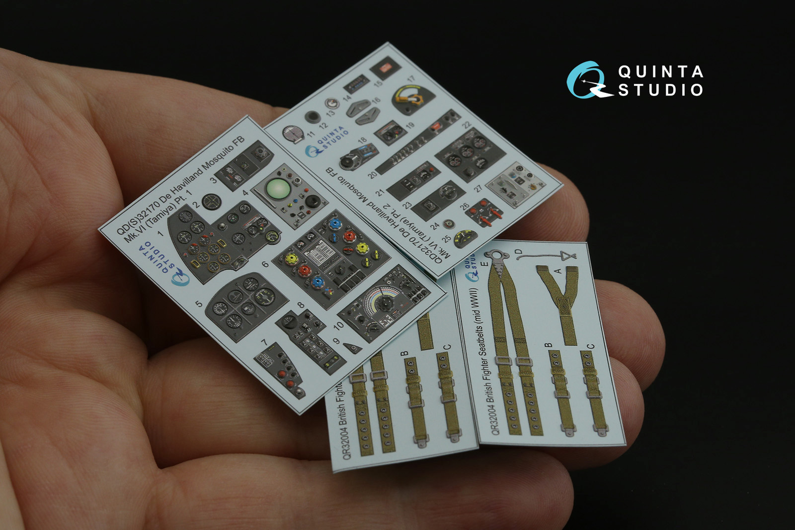 QD32170 3D Декаль интерьера кабины DH Mosquito FB Mk.VI (Tamiya)