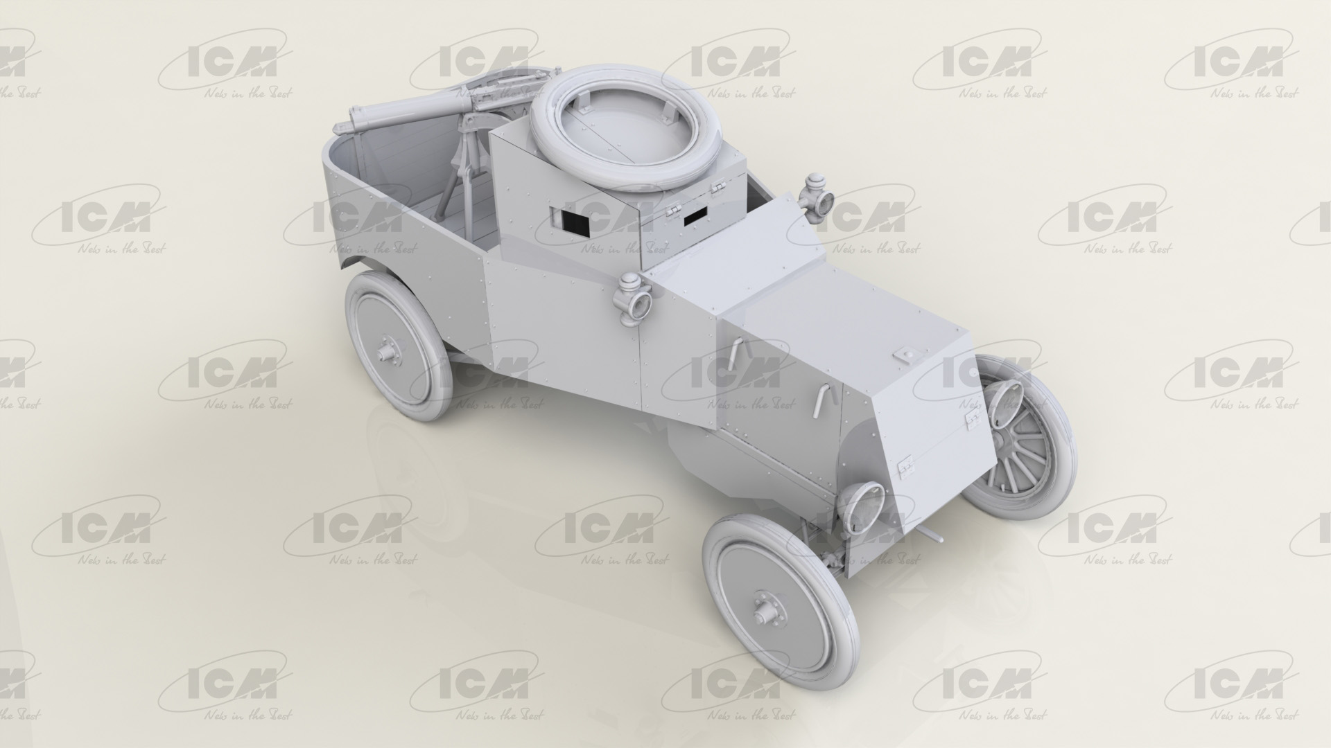 35670 Бронеавтомобиль Model T RNAS с британским танковым с экипажем I МВ ICM