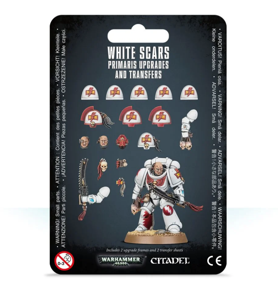 55-23GW Набор Улучшений и декалей для Примарисов Белых Шрамов (White Scars Primaris Upgrades & Transfers)