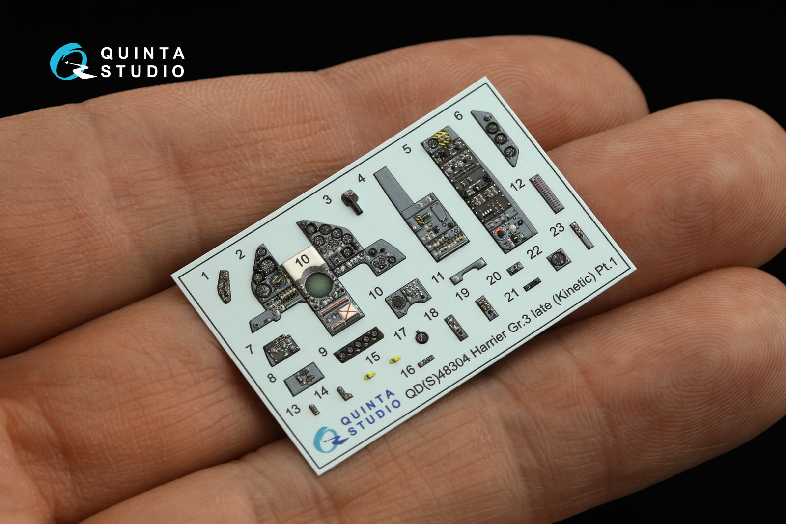 QDS-48304 3D Декаль интерьера кабины Harrier Gr.3 late (Kinetic) (Малая версия)