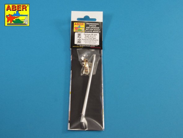 ABR-35-L-214  Дополнения для  Barrel for German 8,8cm Kw.K 43 (L/71) gun used on Tiger B Porsche turret-early для Takom model 1/35