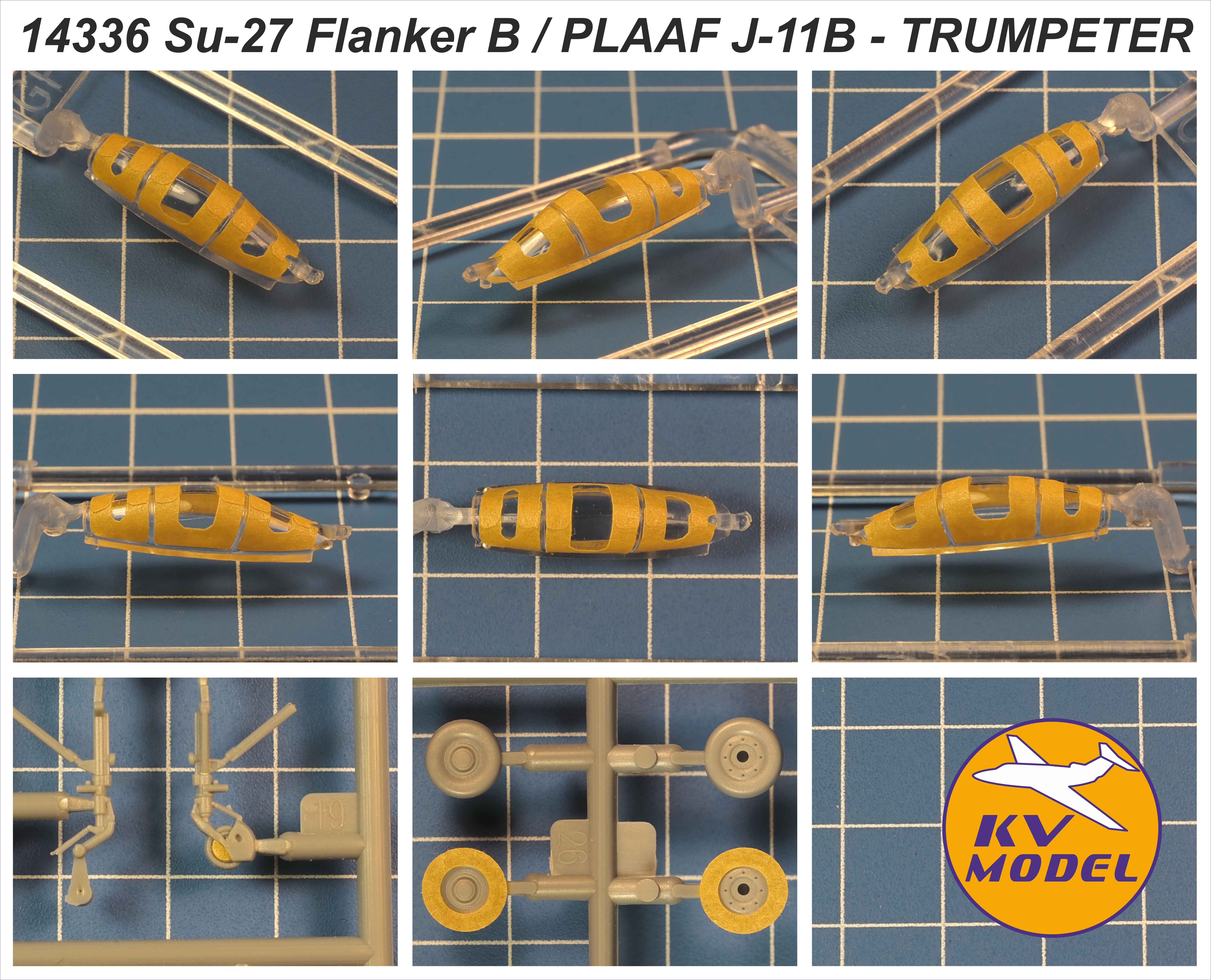 14336KV Окрасочная маска Су-27 "Flanker B" / PLAAF J-11B (TRUMPETER #03909, 03915) + маски на диски и колеса