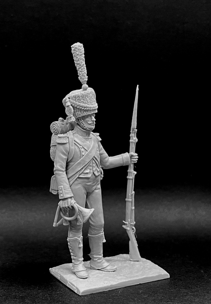 CHM-54316(M). Корнет вольтижеров легкой пехоты, Франция 1809-12 гг. Материал - белый металл. Chronos Miniatures