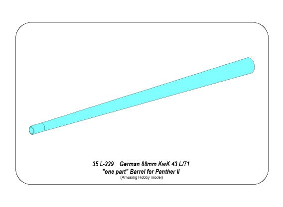 ABR-35-L-229  Дополнения для  Germ.88 mm Kw.K. 43 L/91 Barrel for Panther II для Amusing Hobby 1/35