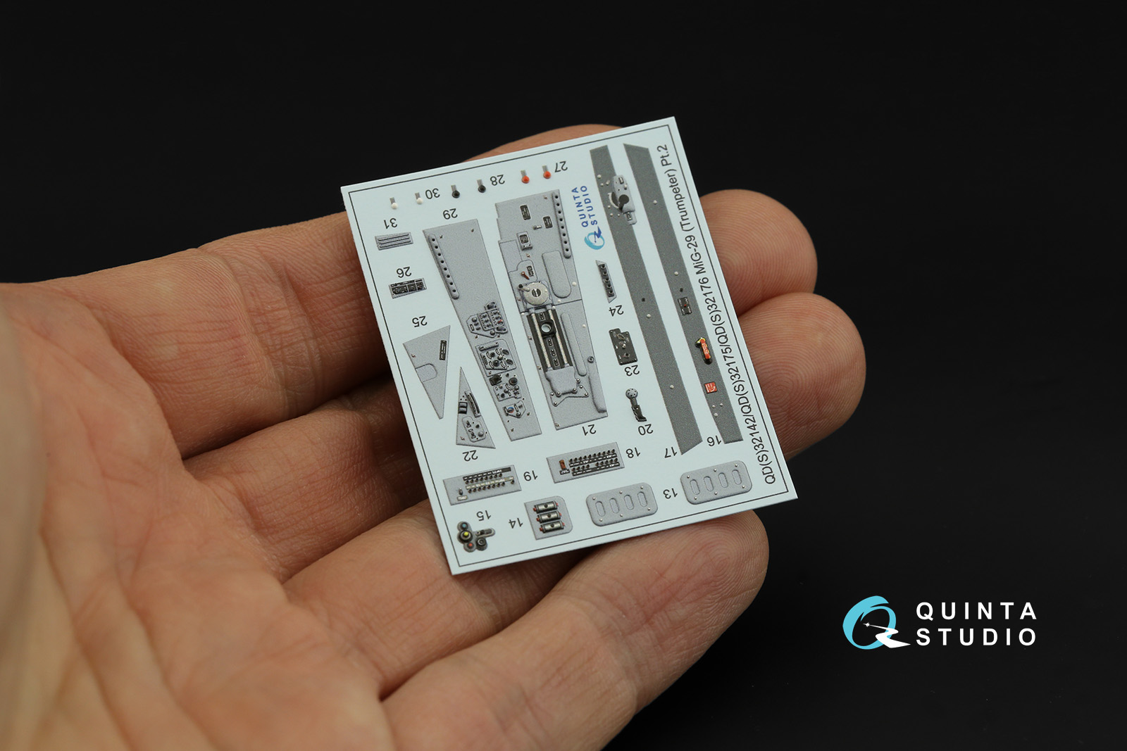 QD32176 3D Декаль интерьера кабины MiG-29A NATO service (Trumpeter)