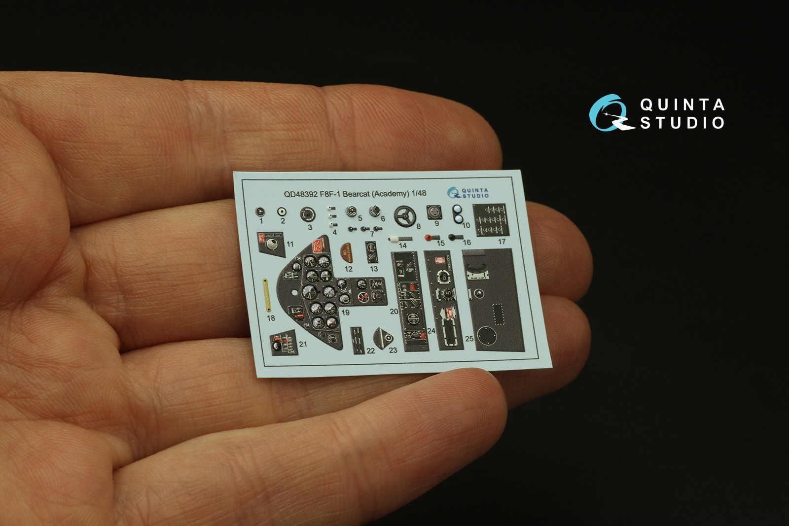 QD48392 3D Декаль интерьера кабины F8F-1 Bearcat (Academy)
