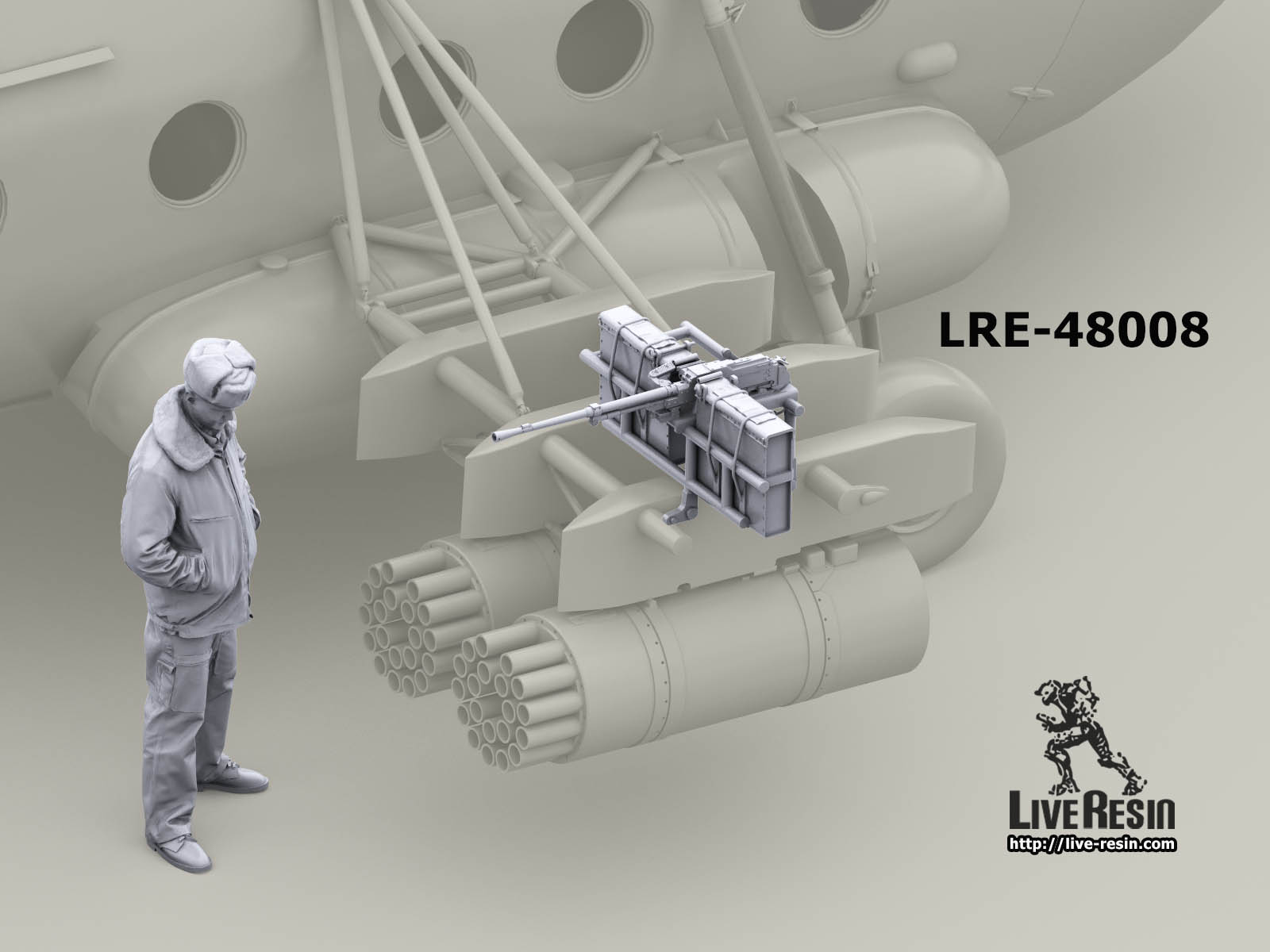 LRE48008 Самодельная внешняя установка пулемета ПКТ. Война в Афганистане