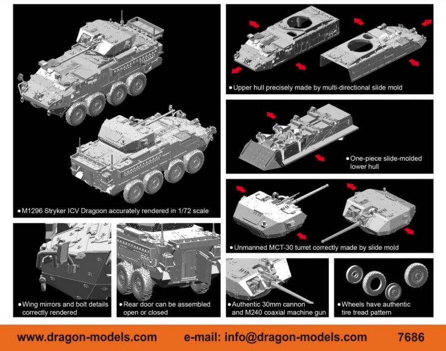 7686Д M1296 STRYKER ICV DRAGOON Dragon