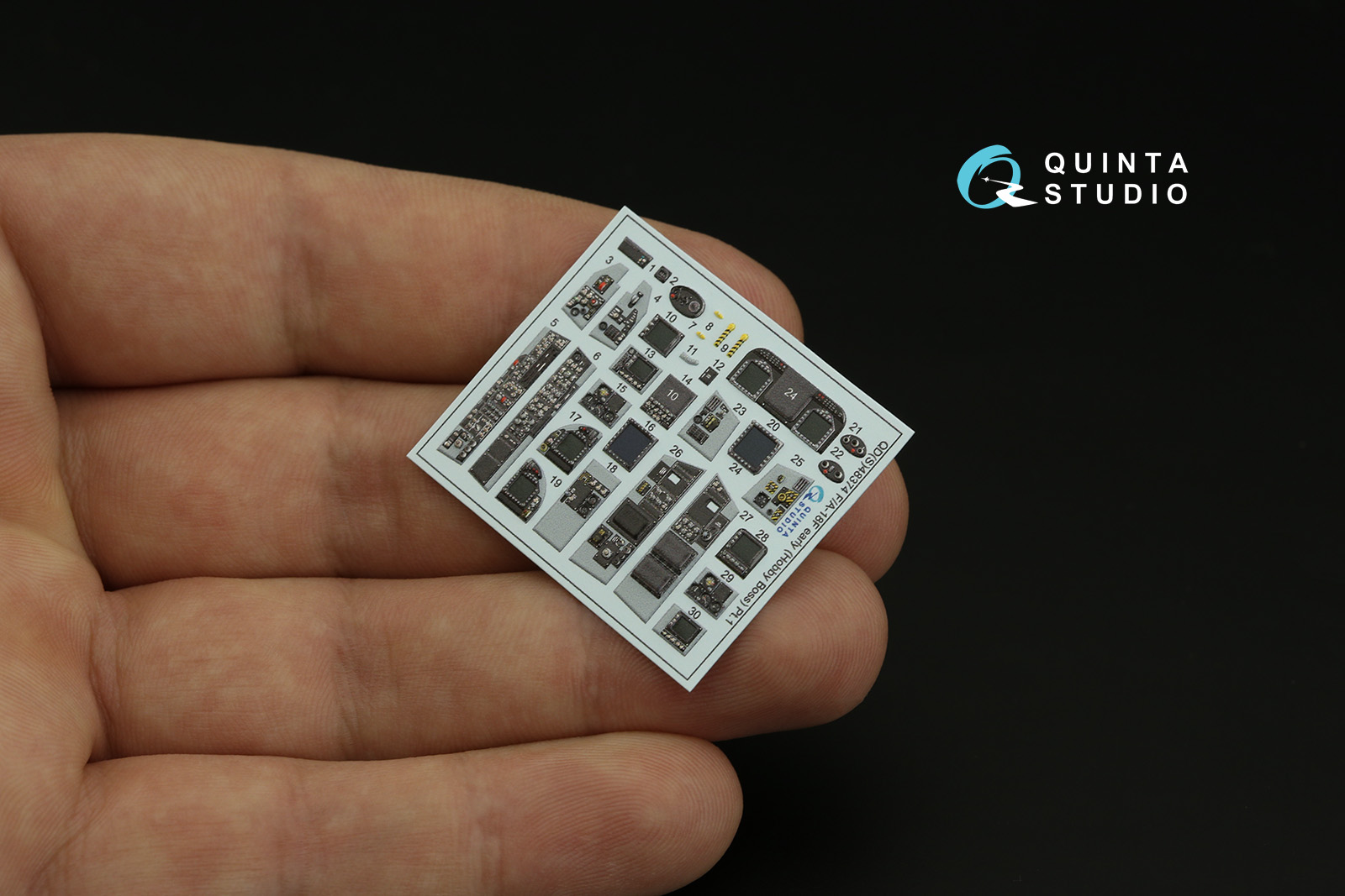 QDS-48374 3D Декаль интерьера кабины F/A-18F early (Hobby Boss) (Малая версия)