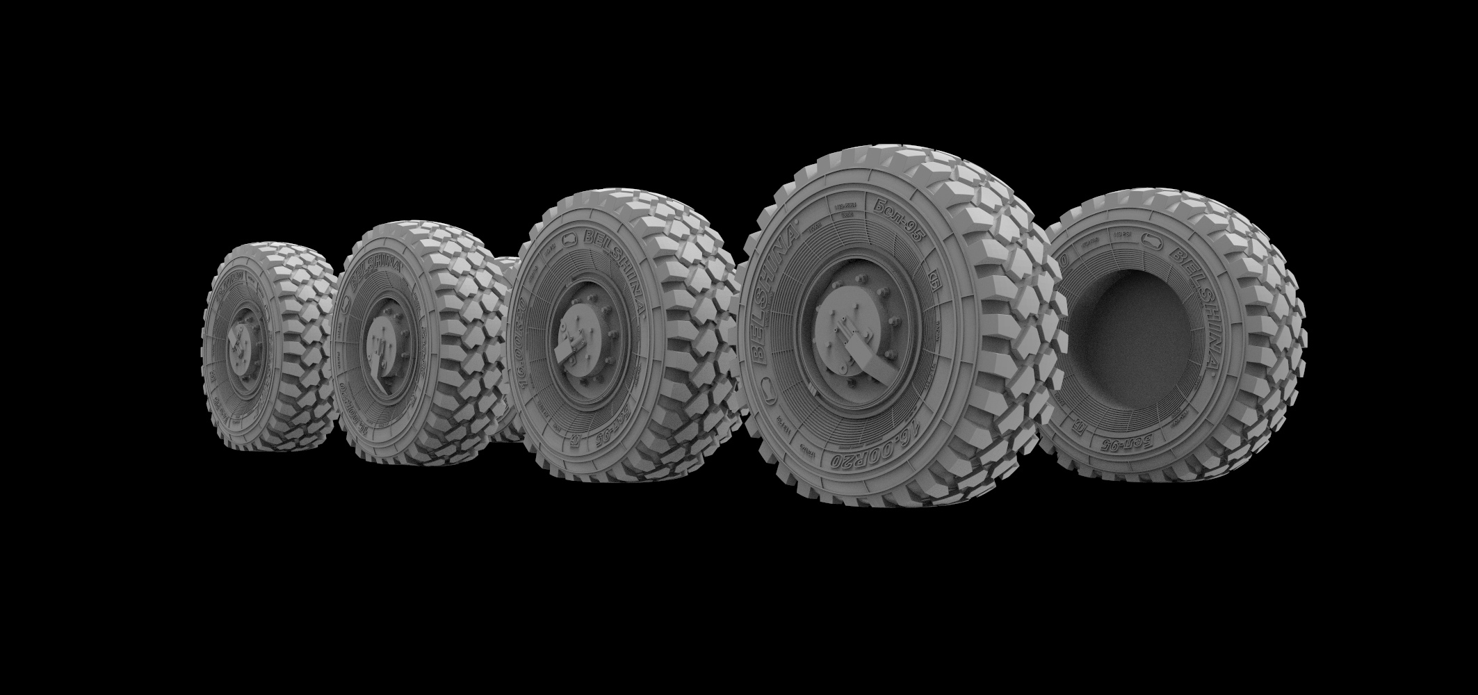 AM3574 Высокодетализированные колеса под нагрузкой + запасное колесо для Панцирь С-1, 1/35