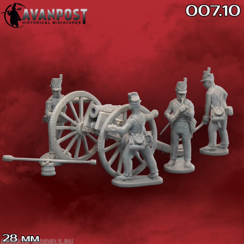 007.10АП Британская 5,5-дюймовая гаубица с расчётом (1813-1815) Аванпост