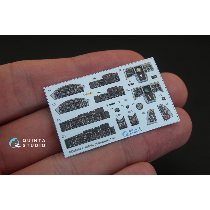 QD48147 3D Декаль интерьера кабины F-104A/C (для модели Hasegawa)