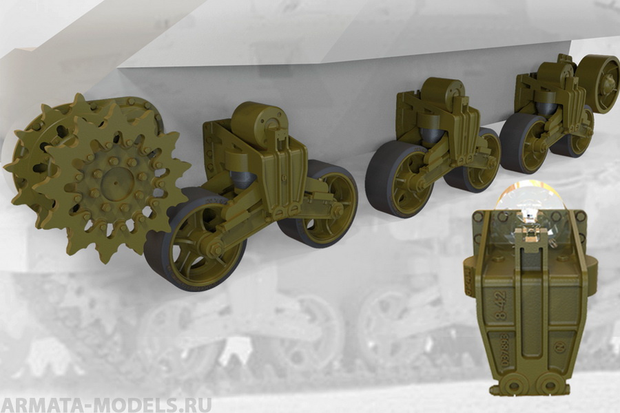 35037FURY Ходовая часть US tank M3 Lee/Grant suspension set