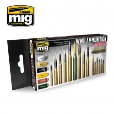 AMIG7124 Ammo Mig Набор акриловых красок WWII AMMUNITION COLORS
