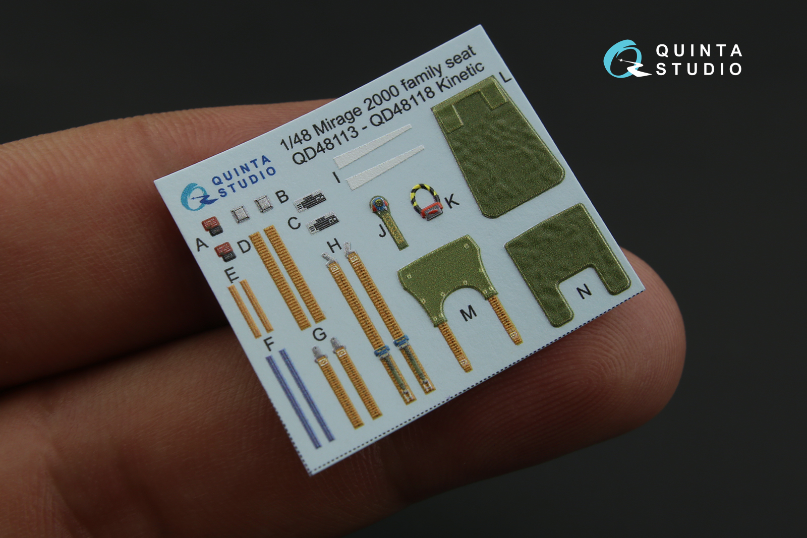 QD48114 3D Декаль интерьера кабины Mirage 2000-5 (для модели Kinetic)