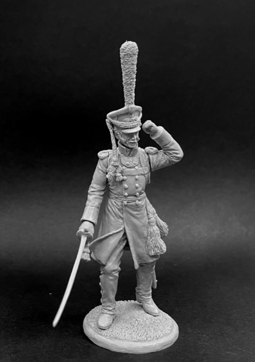 CHM-54246(М). Обер-офицер пехотных полков в сюртуке, Россия 1812-14 гг. 54 мм. Материал - белый металл. Chronos Miniatures