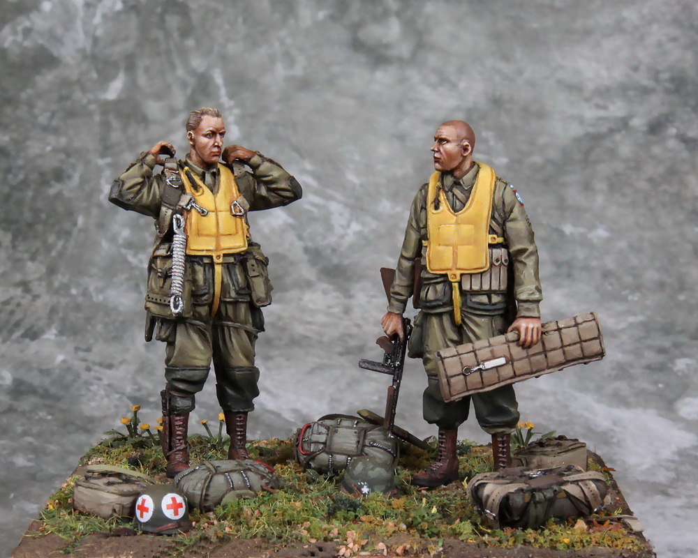 3636SOGA Сombat Medic  and Sergeant U.S. Army Airborne. D-Days.1944. SOGA Miniatures