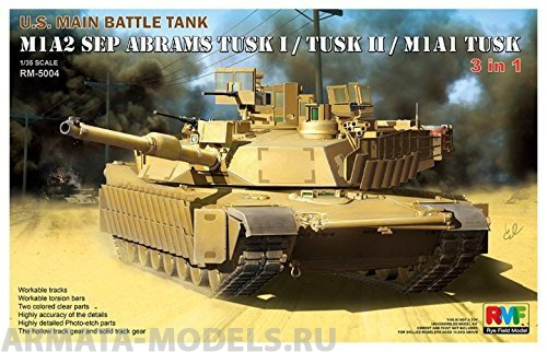 RM-5004 M1A2 SEP ABRAMS TUSK I/TUSK II/M1A1 TUSK (3в1) Rye Field Model (RFM)