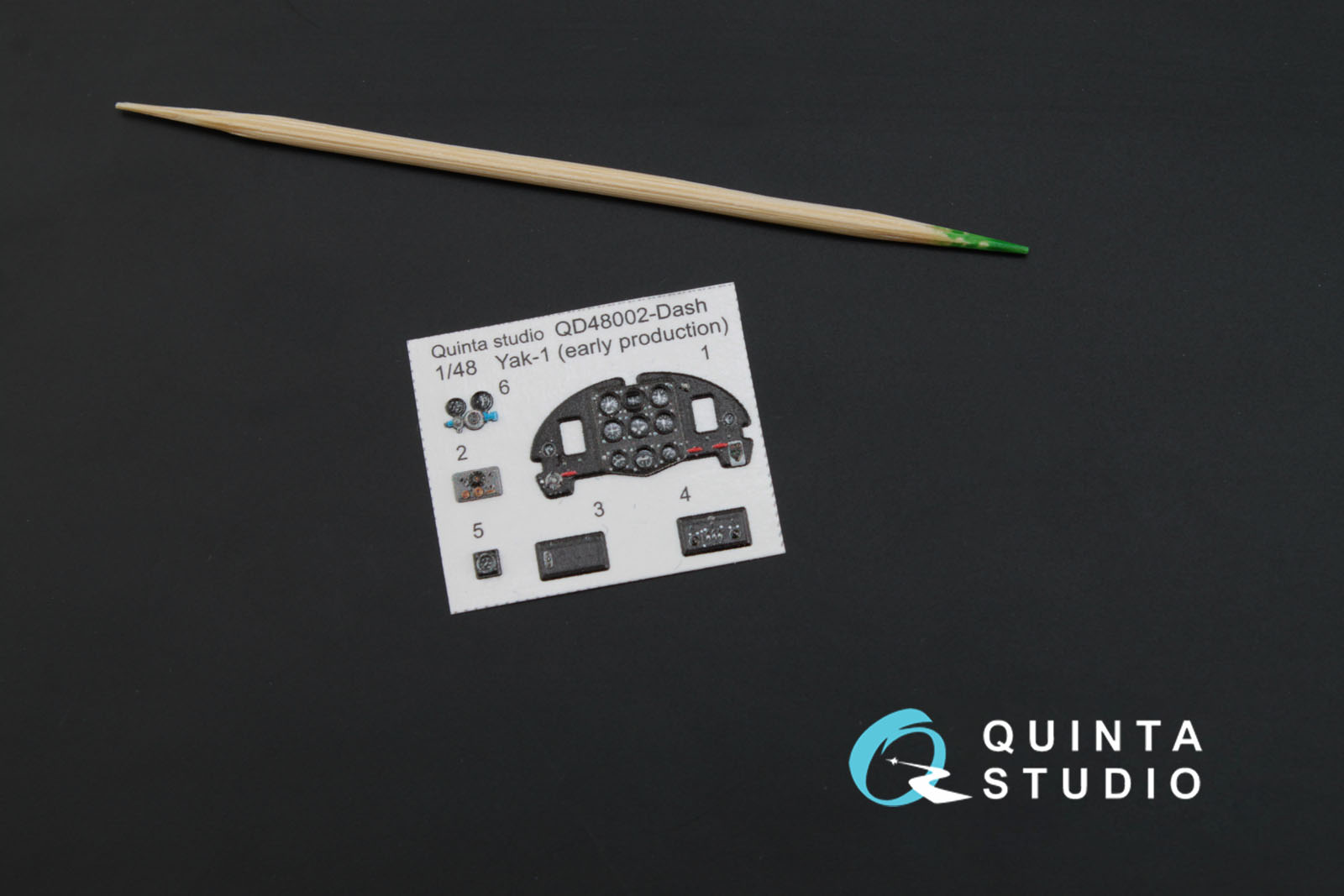 QD48002Dash 3D Декаль интерьера кабины Як-1 (ранние серии) (для модели Моделсвит/ЮФ)