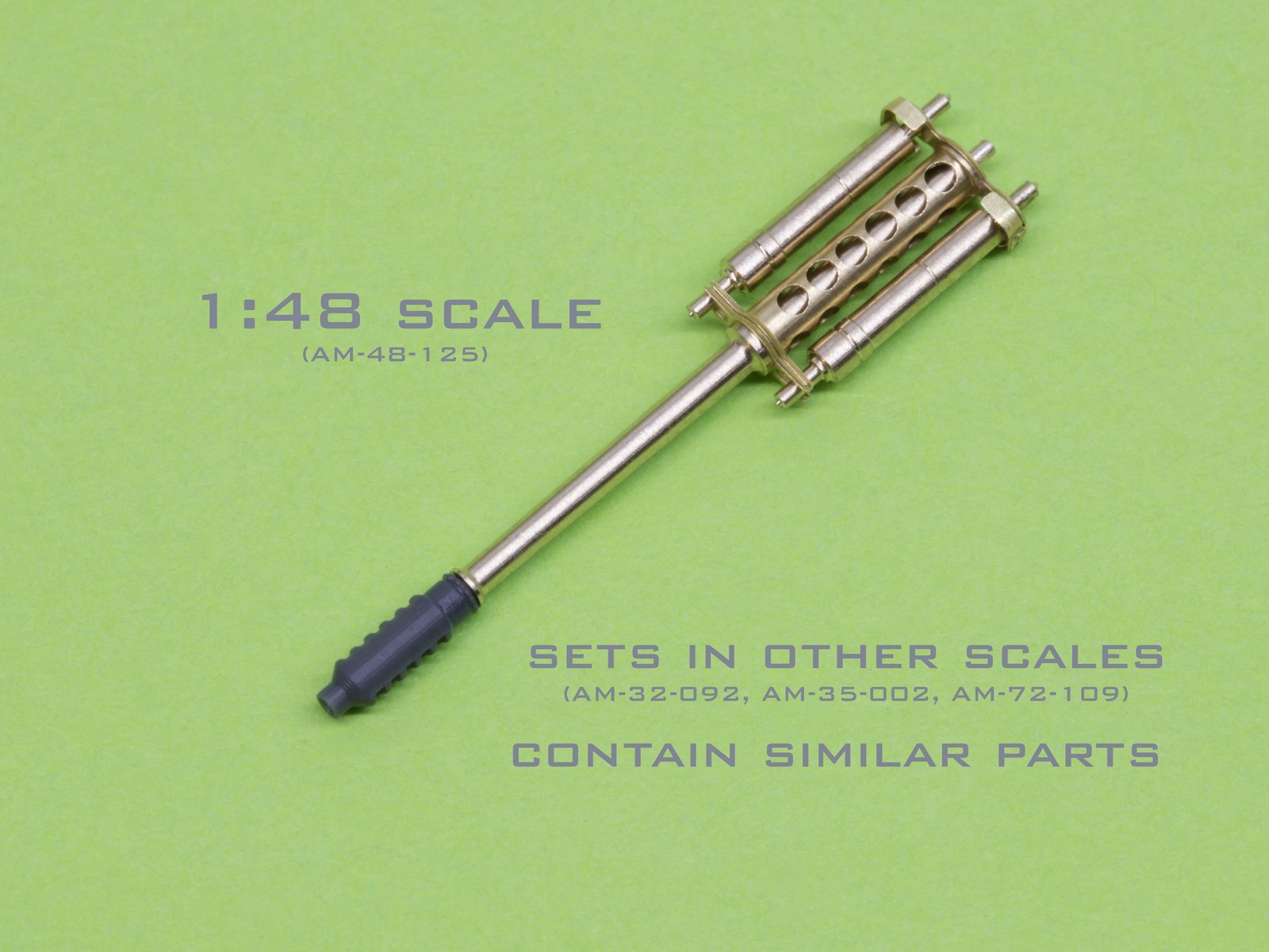 AM-32-092 AH-64 Apache - ствол M230 Chain Gun (30 мм), трубки Пито и хвостовая антенна (смола, полиэтилен и точеные детали)