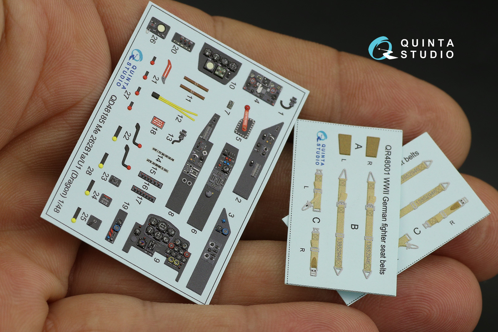 QD48185 3D Декаль интерьера кабины Me 262B-1a/U1 (Dragon)