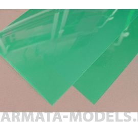 EVG9903 Пластик полупрозрачный зеленый, 0,25 мм, 2 лист/уп, 15х30 см