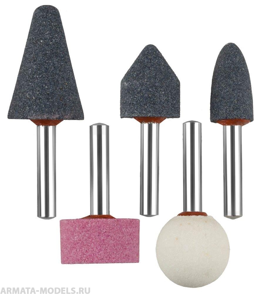 35994-H5 Набор Мастер: Абразивные минишарошки-насадки для  дрели, хвостовик d 6мм, 5 предм.