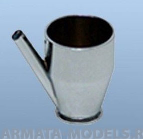 1523 Емкость б/крышки,   5 мл,трубка 60 градусов, металл