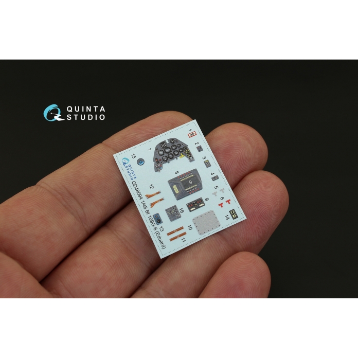 QD48094 1/48 3D Декаль интерьера кабины Bf 109G-6 (для модели Eduard)