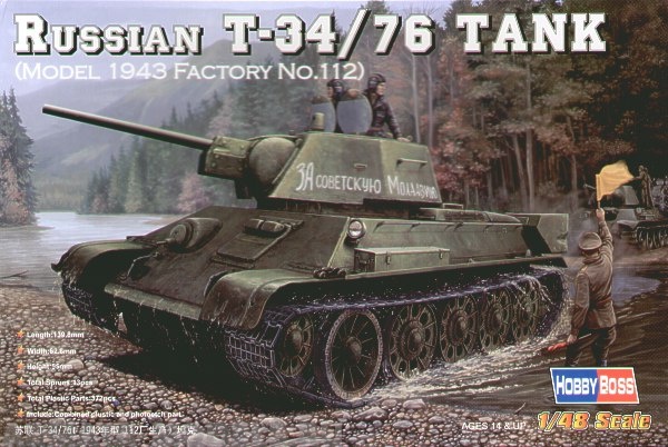 84808 Танк Russia T-34/76 Tank 1943 Hobby Boss