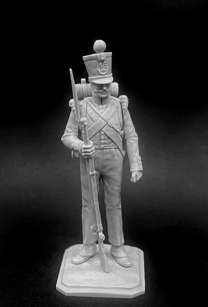 CHM-54343. Шассер 16-го легкого пехотного батальона, Голландия 1815 г. 54 мм. Материал - смола. Chronos Miniatures