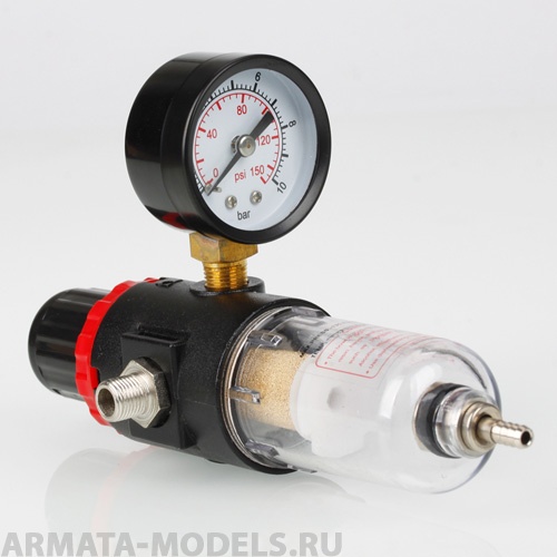 1704 Фильтр воздушный с регулятором, с манометром, (компрессор 1203, 1203II)