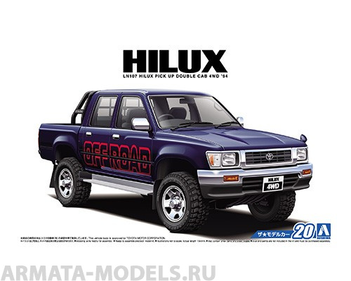 05228 Toyota HiLux Pick Up Double Cab '94 LN107 Aoshima