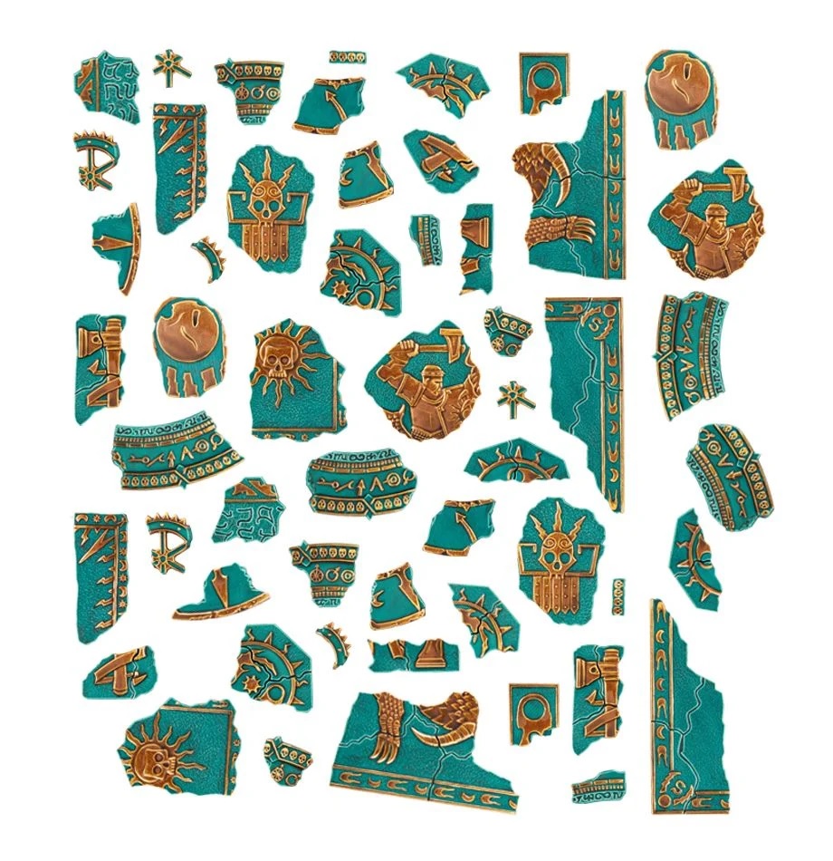 66-99GW Эра Сигмара: Поверженное Владычество Комплект художественных элементов для оформления подставок (Aos: Shattered Dominion: Large Base Detail)