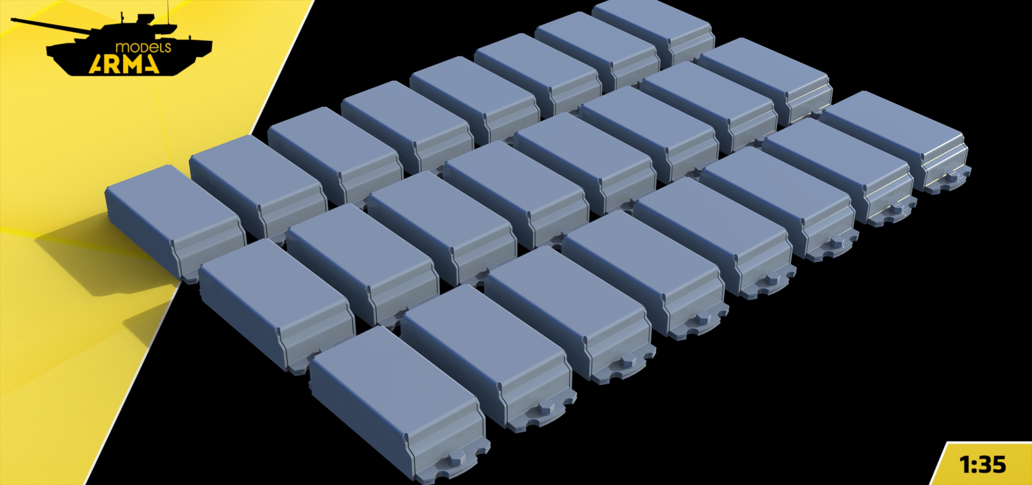 AM35862 Миниатюра Блоки ДЗ Контакт-1 тип А 24 шт. (Не для свободной продажи) Arma Models