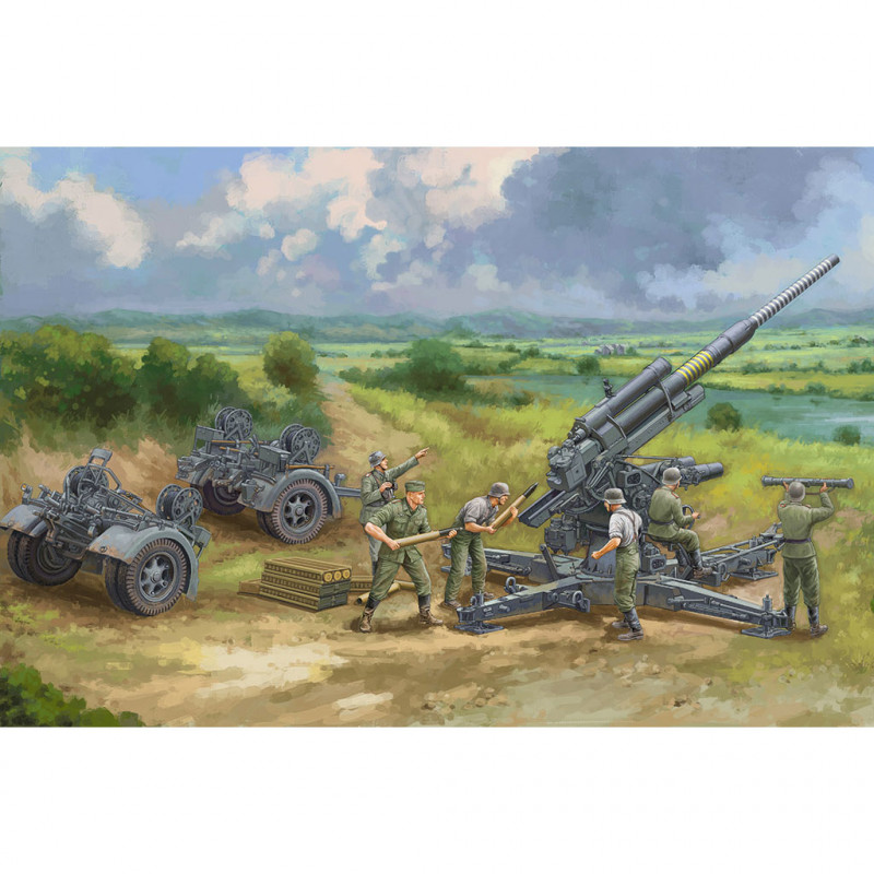 02359P Сборная модель пушки German 8.8cm Flak 36/37 Trumpeter