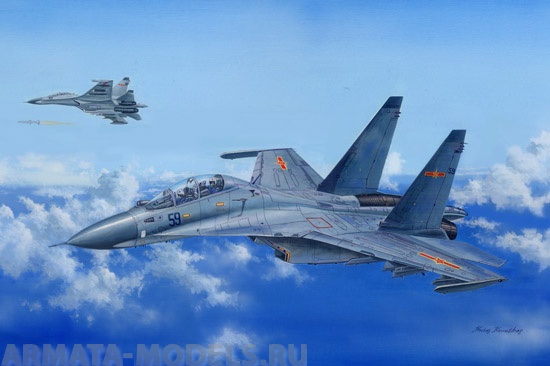 81714 Самолет Su-30MKK Flanker G 1/48 Hobby Boss