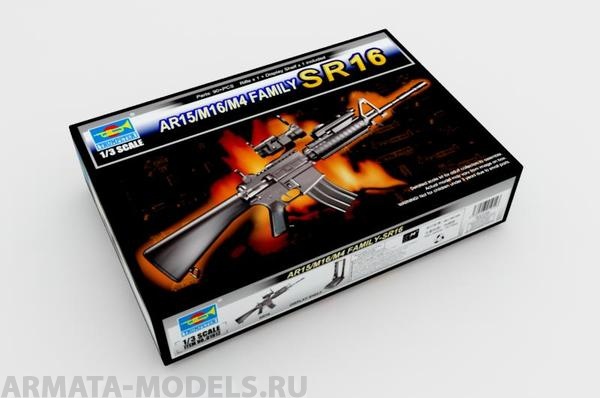 01912P Американская полуавтоматическая винтовка AR15/M16/M4 SR16 Trumpeter