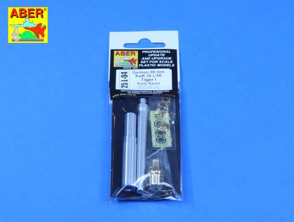ABR-25-L-04  Дополнения для  German 88 mm KwK 36 L/56 Tiger I Early Barrel для Tamiya 1/25