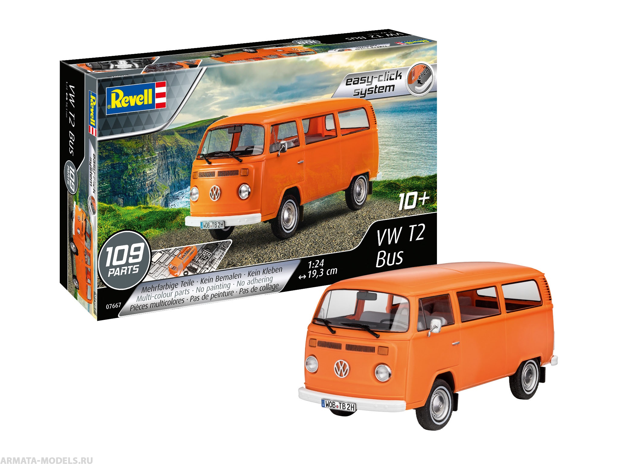 67667RE Набор Автобус VW T2 Bus (легкая сборка easy-click) Revell