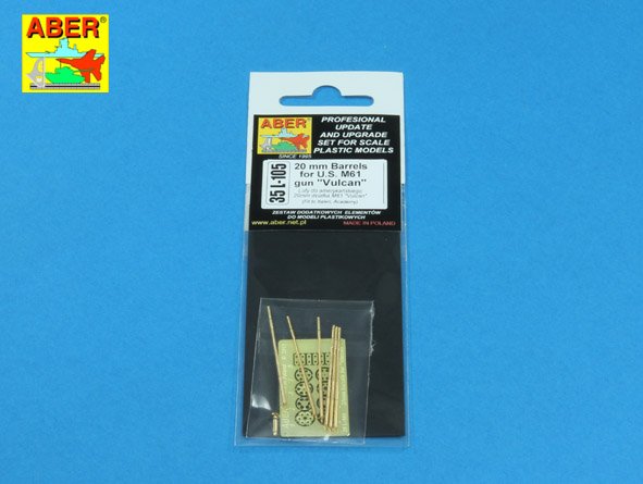 ABR-35-L-105  Дополнения для  20 mm Barrels for U.S. M61 gun Vulcan для Italeri/Academy 1/35