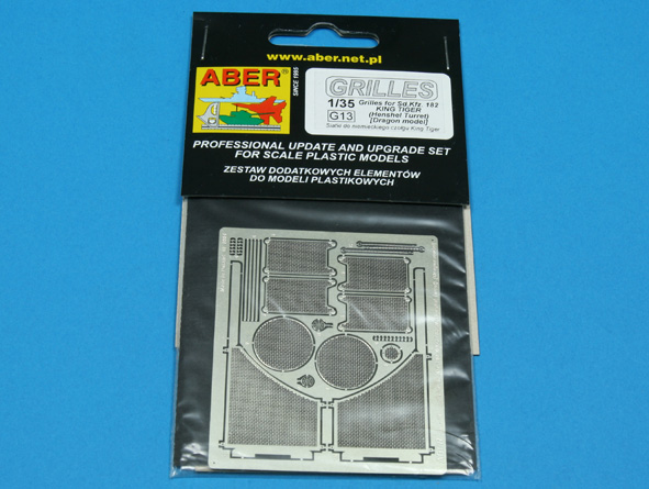ABR-35-G13  Дополнения для  Grilles for Sd.Kfz.182 King Tiger (Henshel Turret) для Dragon 1/35