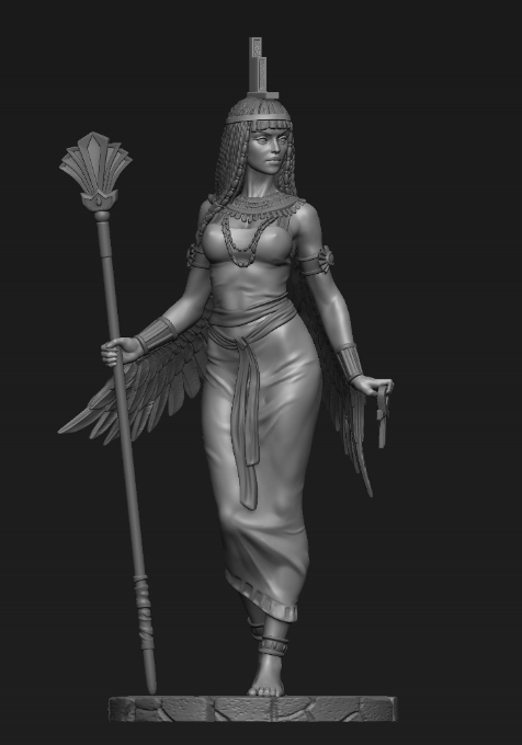 CHM-90.004. Египетская богиня Исида. 90 мм. Материал - смола. Chronos Miniatures
