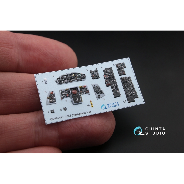 QD48149 3D Декаль интерьера кабины F-104J (для модели Hasegawa)